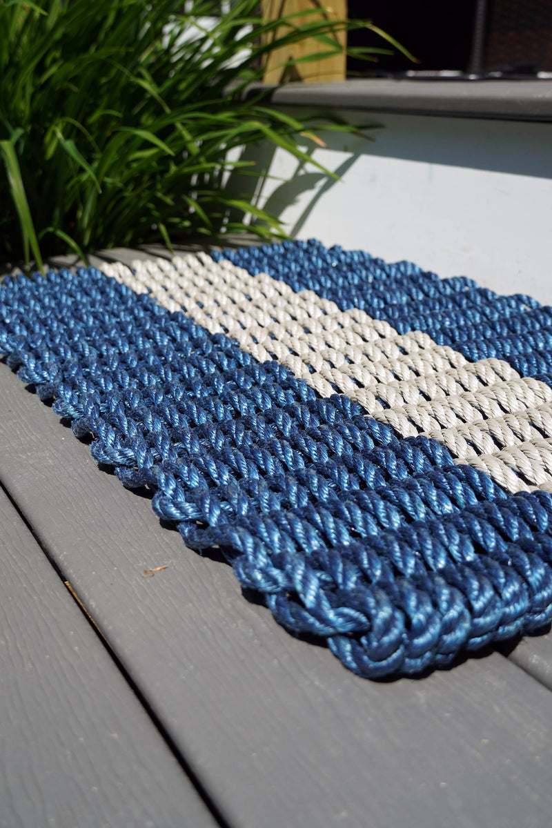 Three Weave Patriotic Decorative Rope Mat – Maine Rope Mats