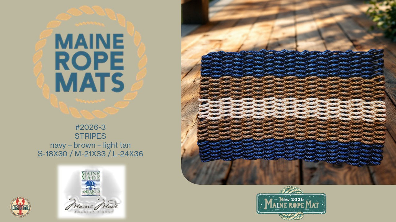 2026-3 - Handcrafted Woven Maine Rope Door Mat