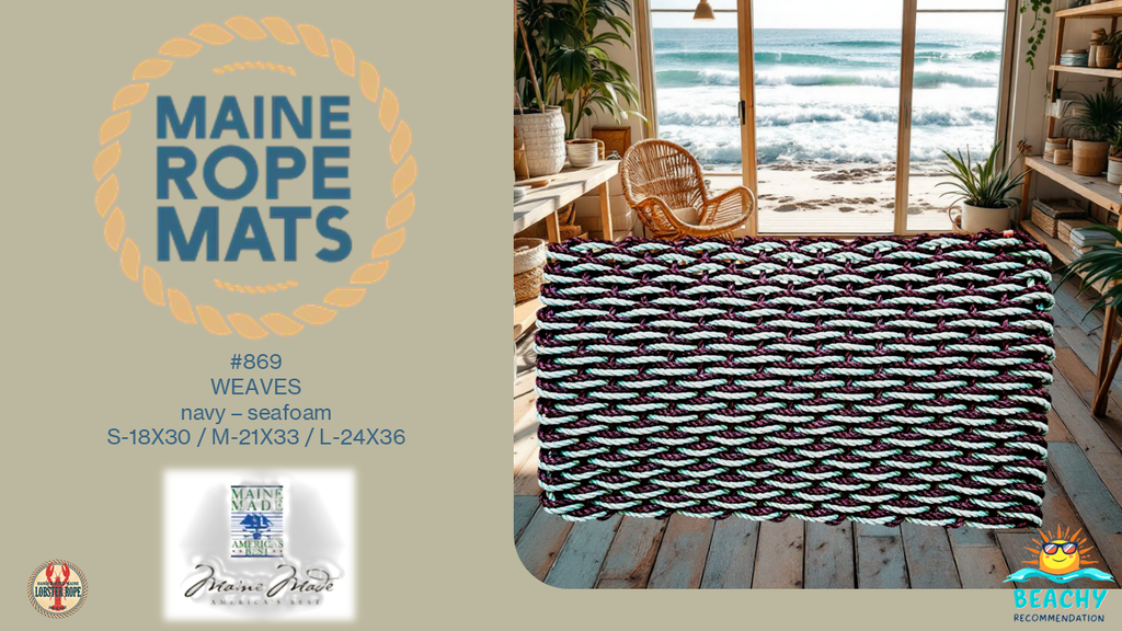 DW 869 - Handcrafted Woven Maine Rope Door Mat