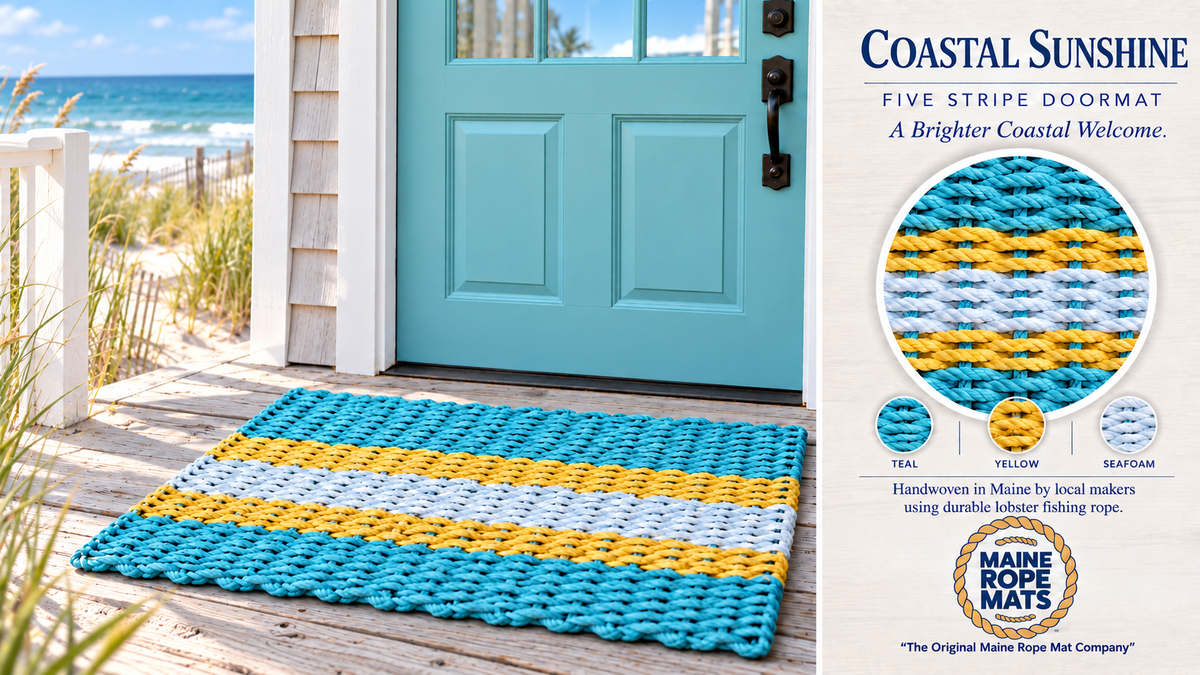 811 - Handcrafted Woven Maine Rope Door Mat
