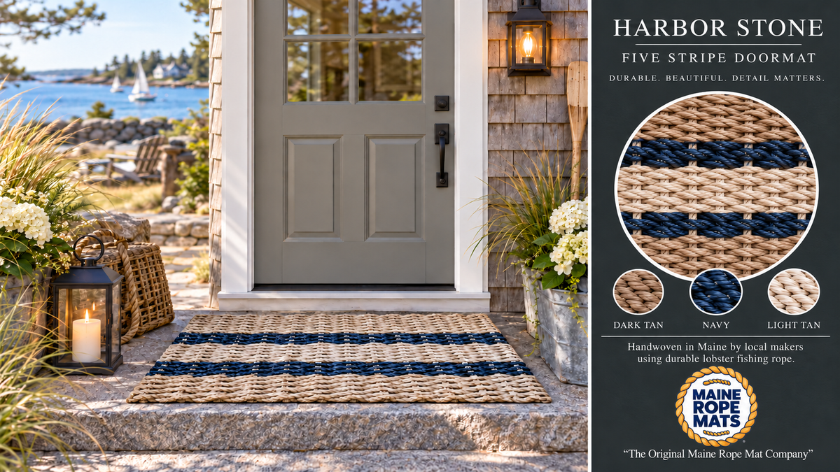 815 - Handcrafted Woven Maine Rope Door Mat