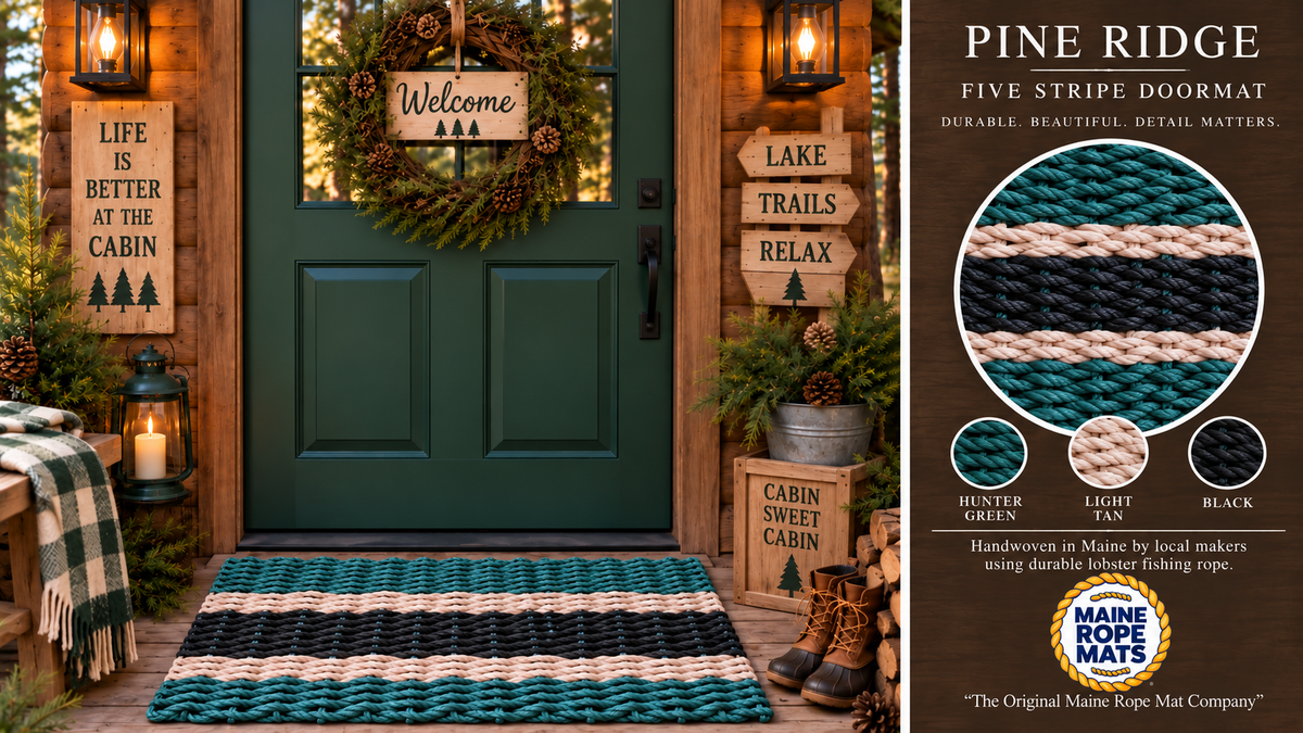 816 - Handcrafted Woven Maine Rope Door Mat