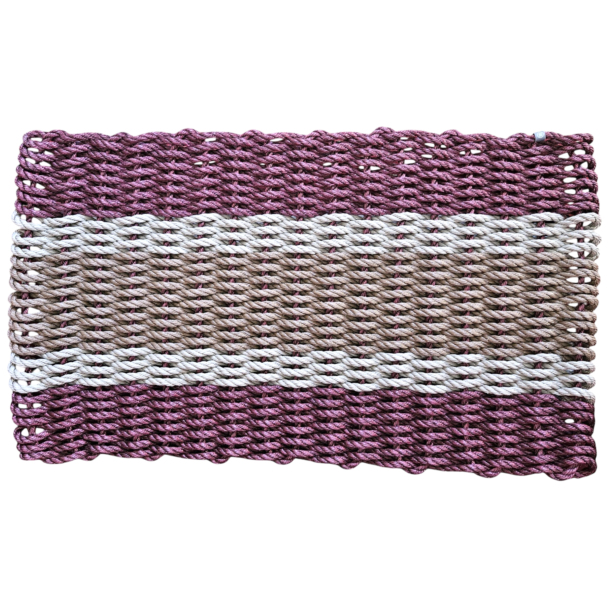 826 - Handcrafted Woven Maine Rope Door Mat