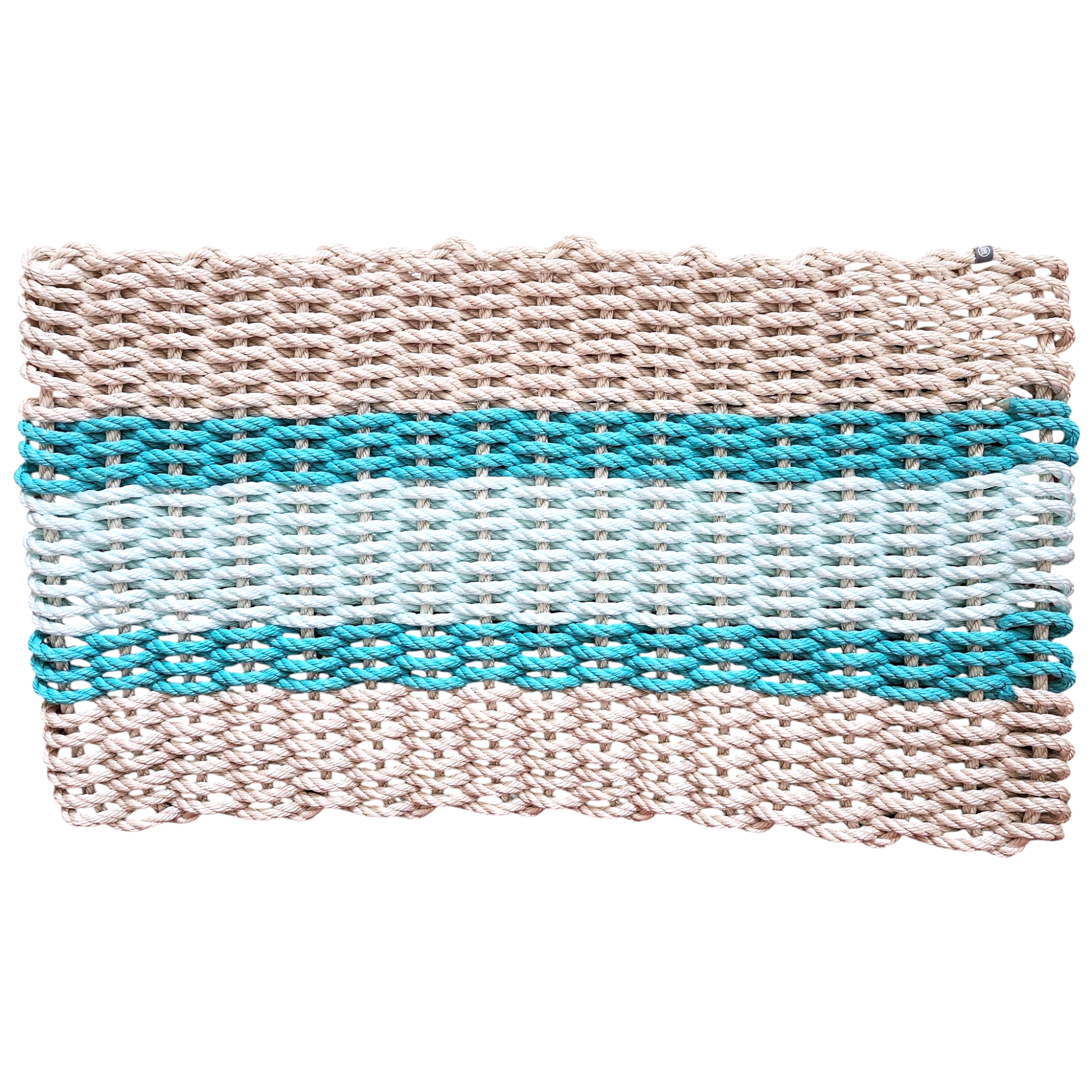 864 - Handcrafted Woven Maine Rope Door Mat
