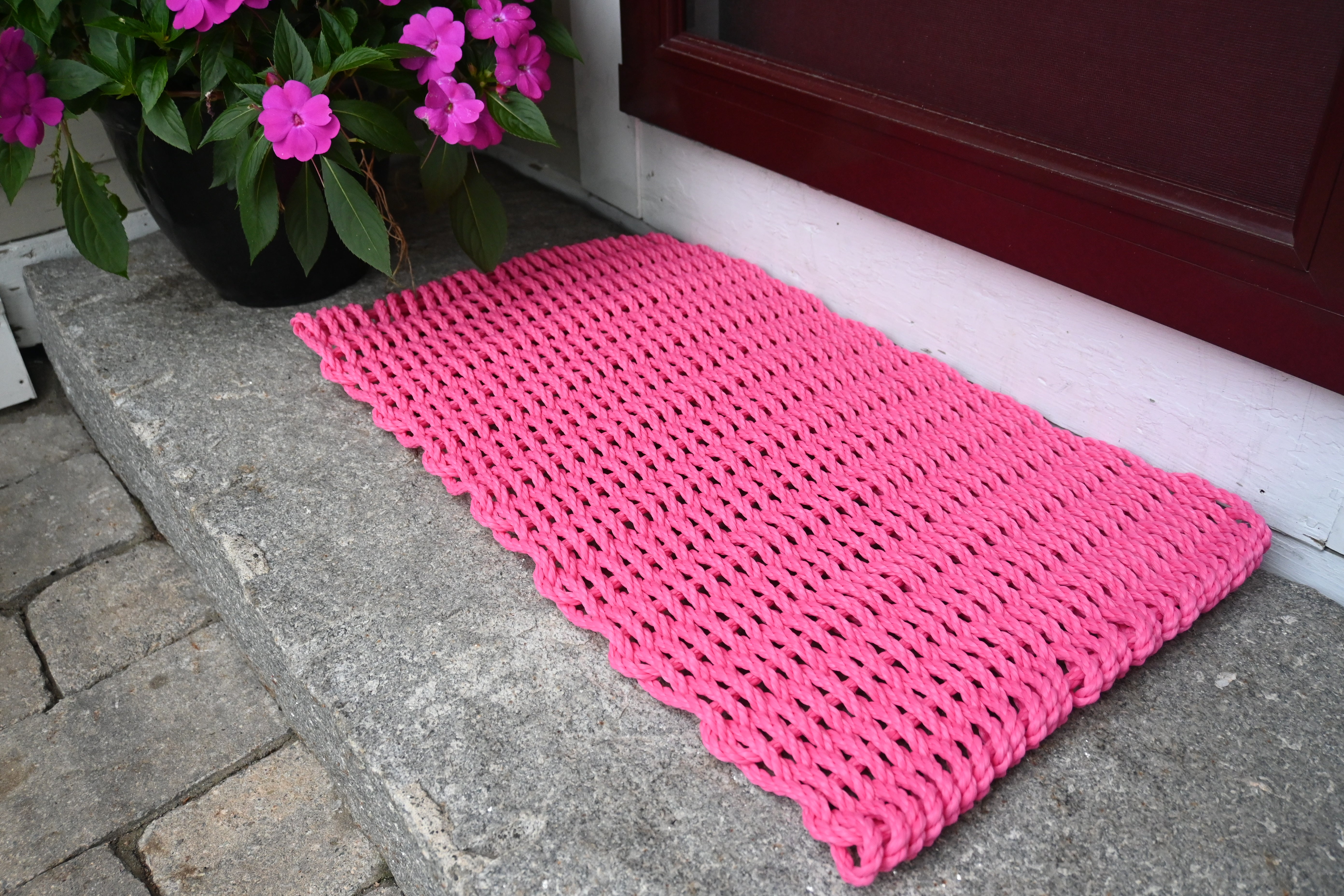 Solid Pink Rope Mat