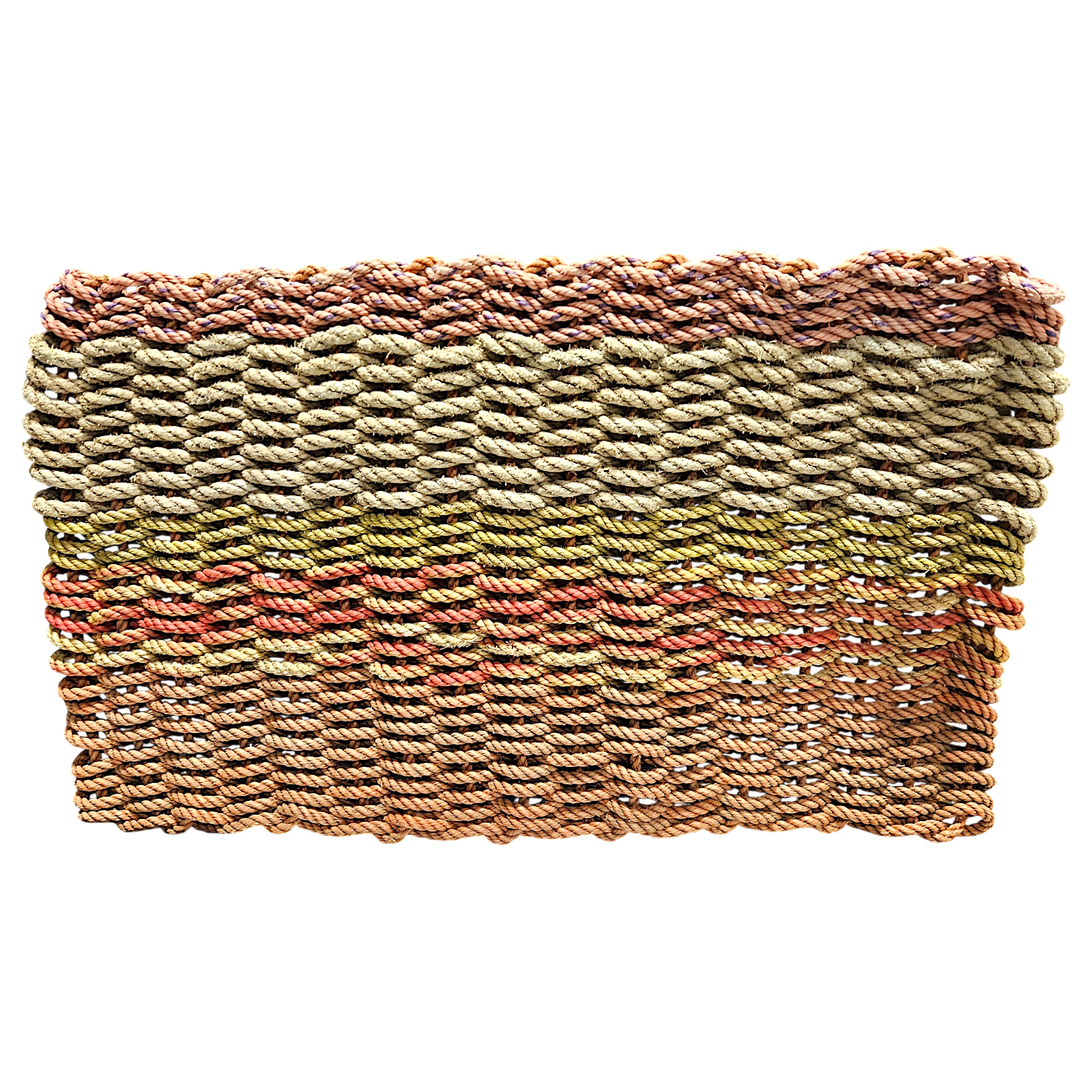 UPCYCLED - Handcrafted Woven Maine Rope Door Mat