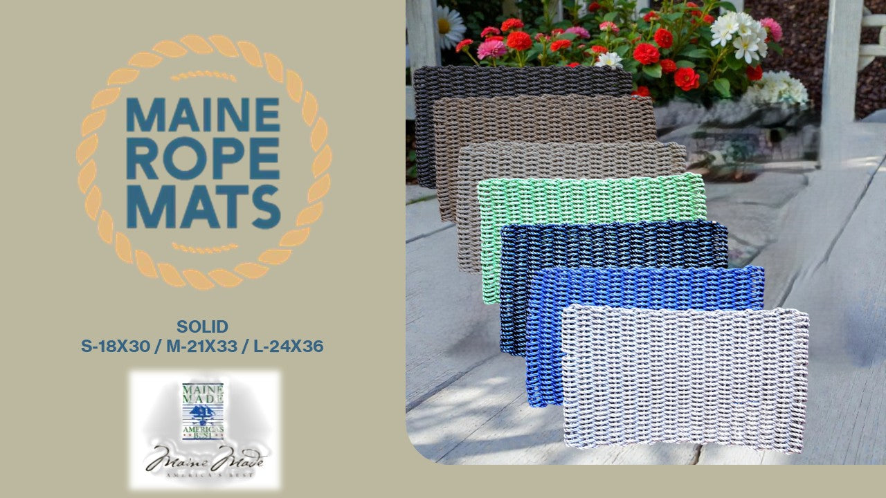 8 Handcrafted Woven Maine Rope Door Mat Solid Color Series – Made from ...