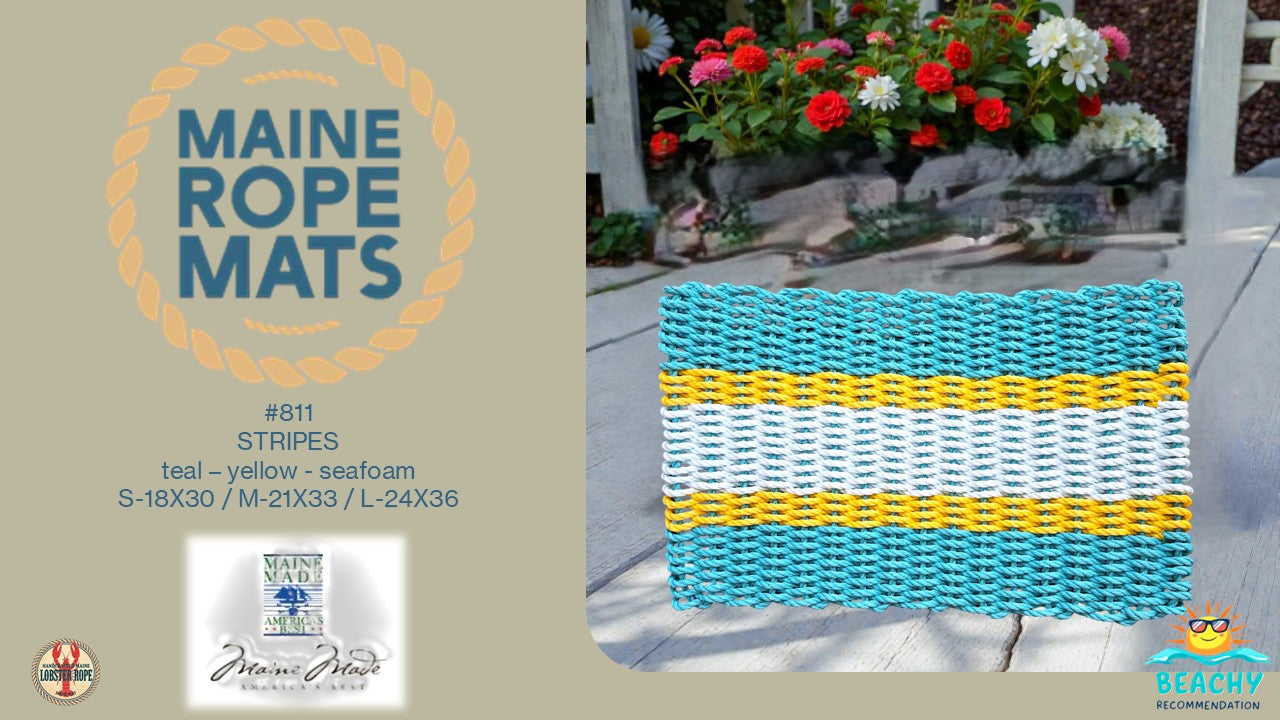 811 - Handcrafted Woven Maine Rope Door Mat