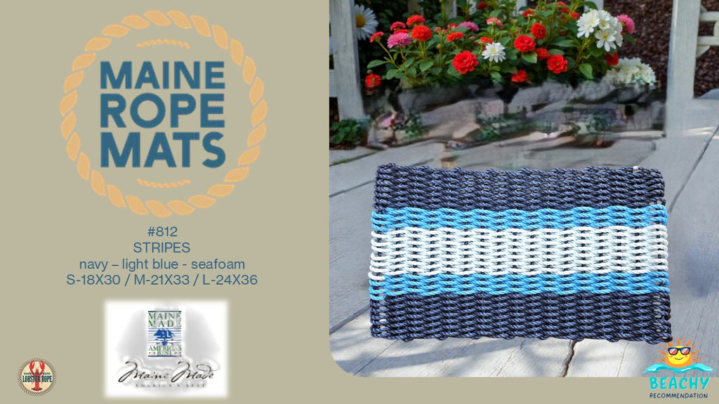 812 - Handcrafted Woven Maine Rope Door Mat