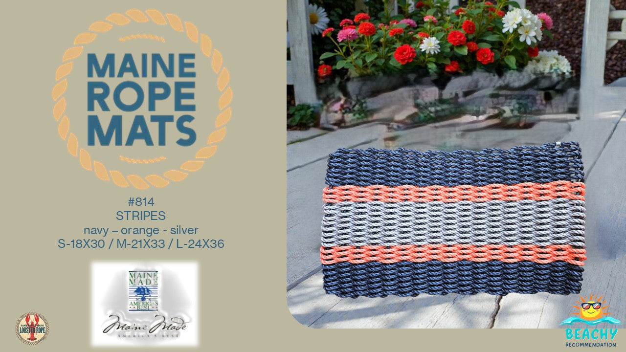 814 - Handcrafted Woven Maine Rope Door Mat