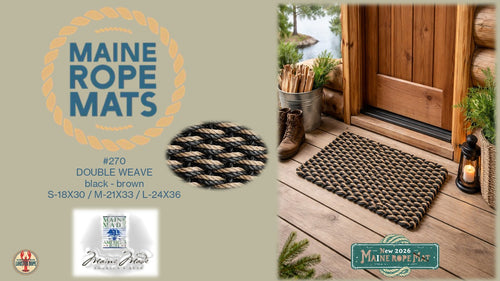 270 - Handcrafted Woven Maine Rope Door Mat