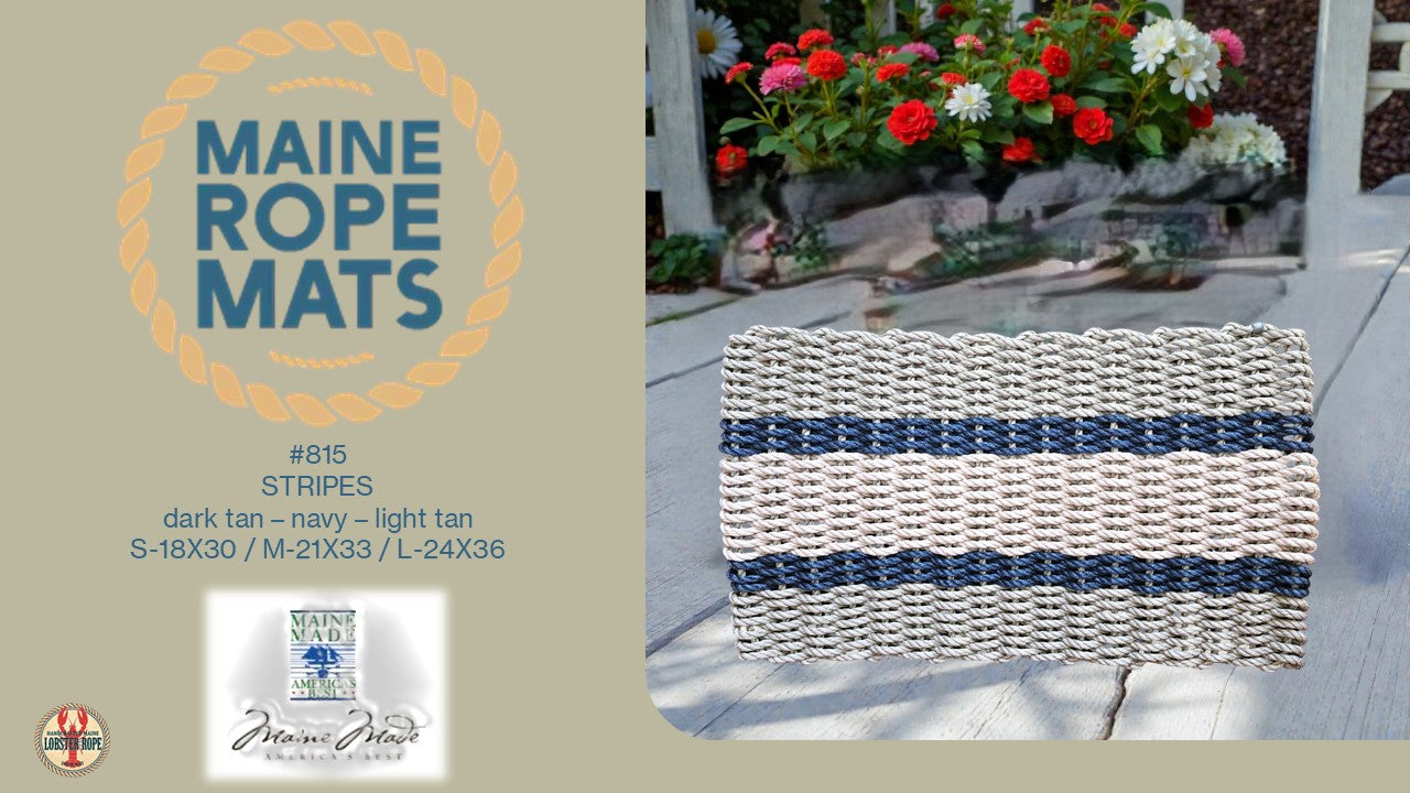 815 - Handcrafted Woven Maine Rope Door Mat