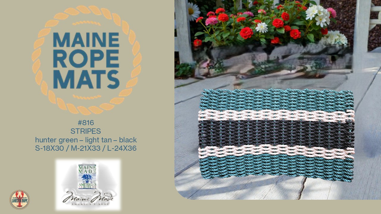 837 - Handcrafted Woven Maine Rope Door Mat