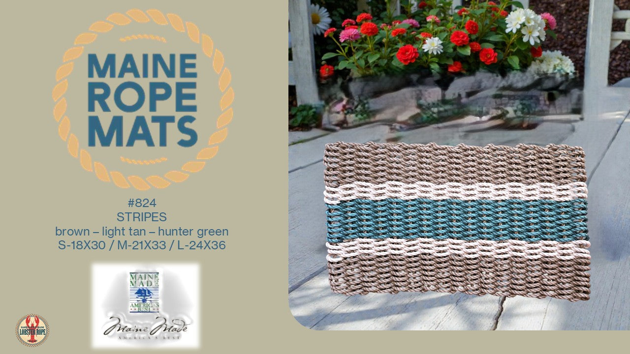824 - Handcrafted Woven Maine Rope Door Mat