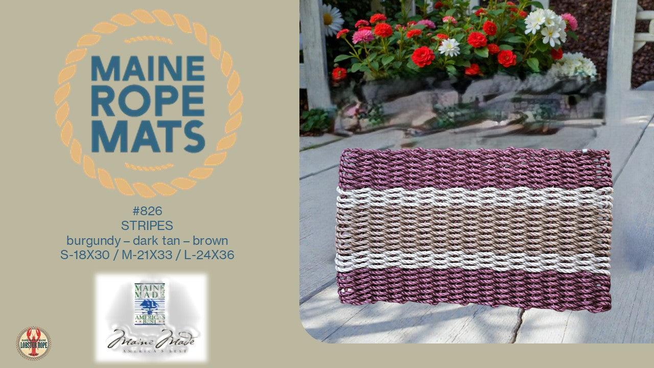 826 - Handcrafted Woven Maine Rope Door Mat