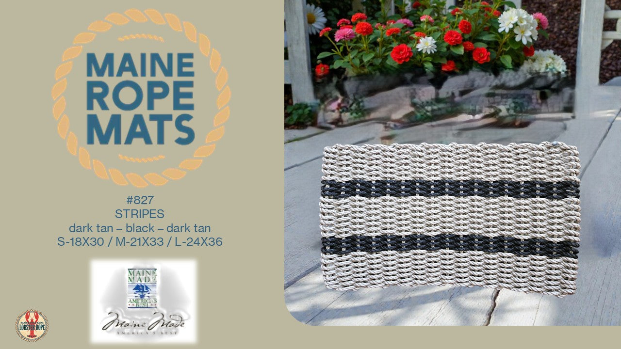 827 - Handcrafted Woven Maine Rope Door Mat
