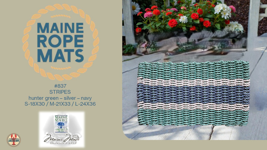 837 - Handcrafted Woven Maine Rope Door Mat