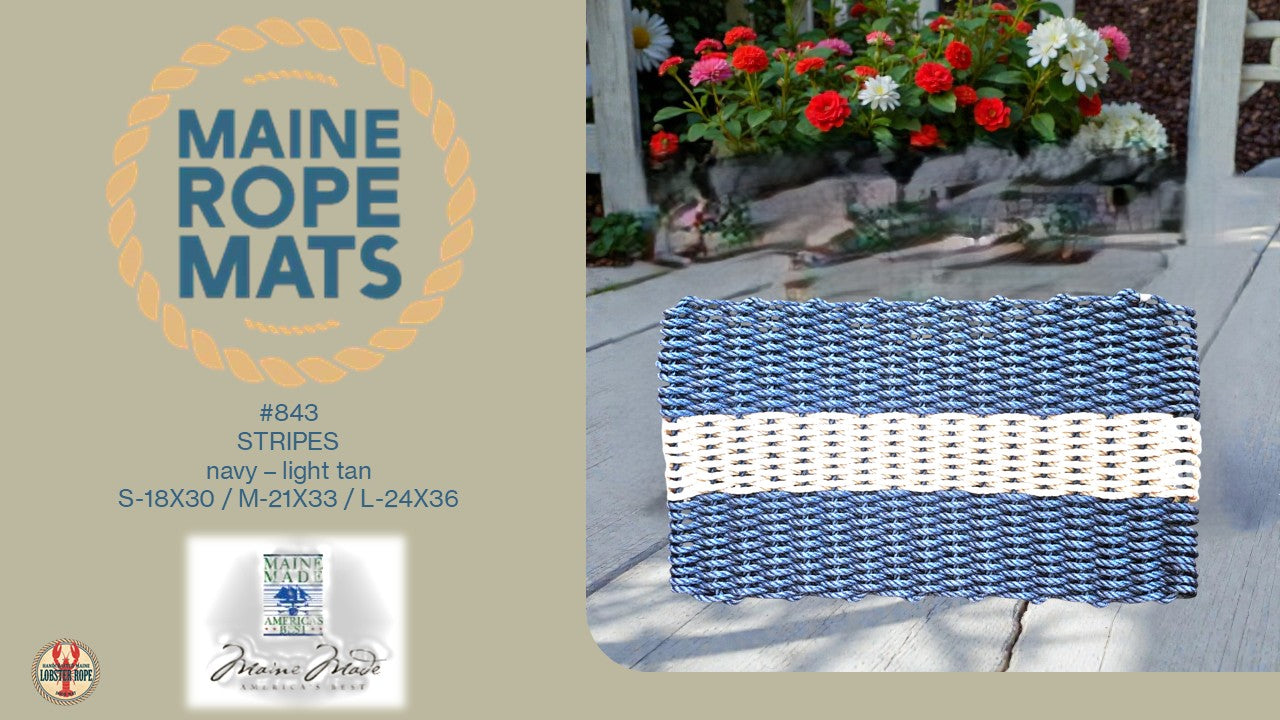 843 - Handcrafted Woven Maine Rope Door Mat