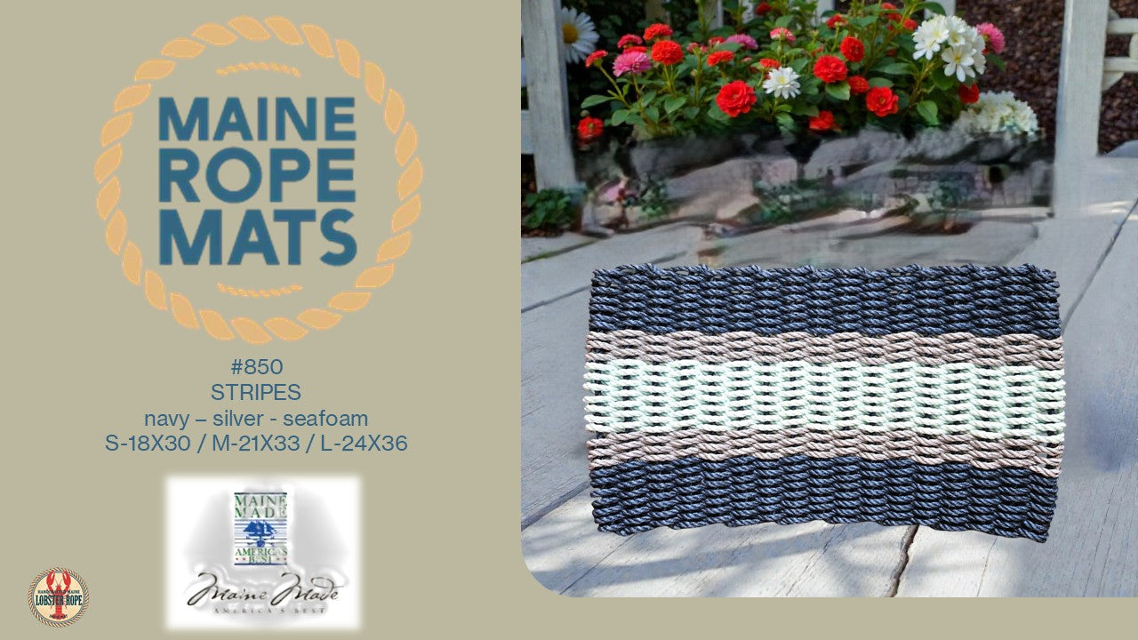 850 - Handcrafted Woven Maine Rope Door Mat