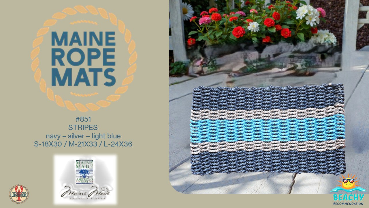 851 - Handcrafted Woven Maine Rope Door Mat