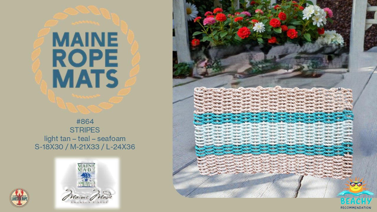 864 - Handcrafted Woven Maine Rope Door Mat