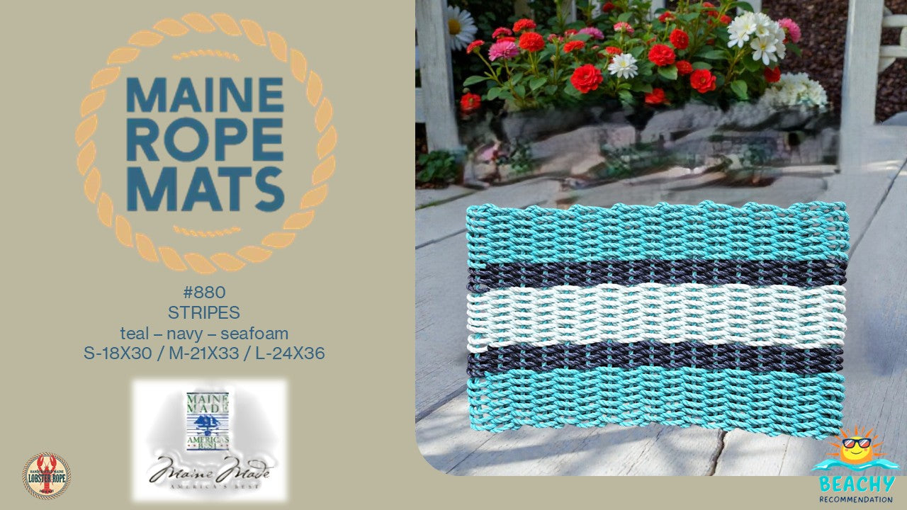 880 - Handcrafted Woven Maine Rope Door Mat