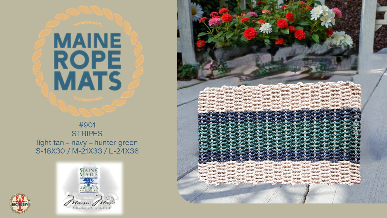 901 - Handcrafted Woven Maine Rope Door Mat