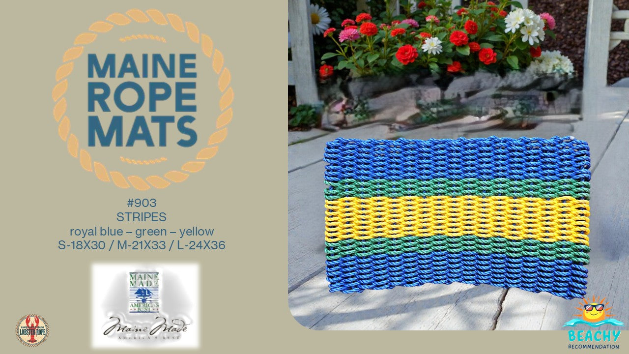 903 - Handcrafted Woven Maine Rope Door Mat