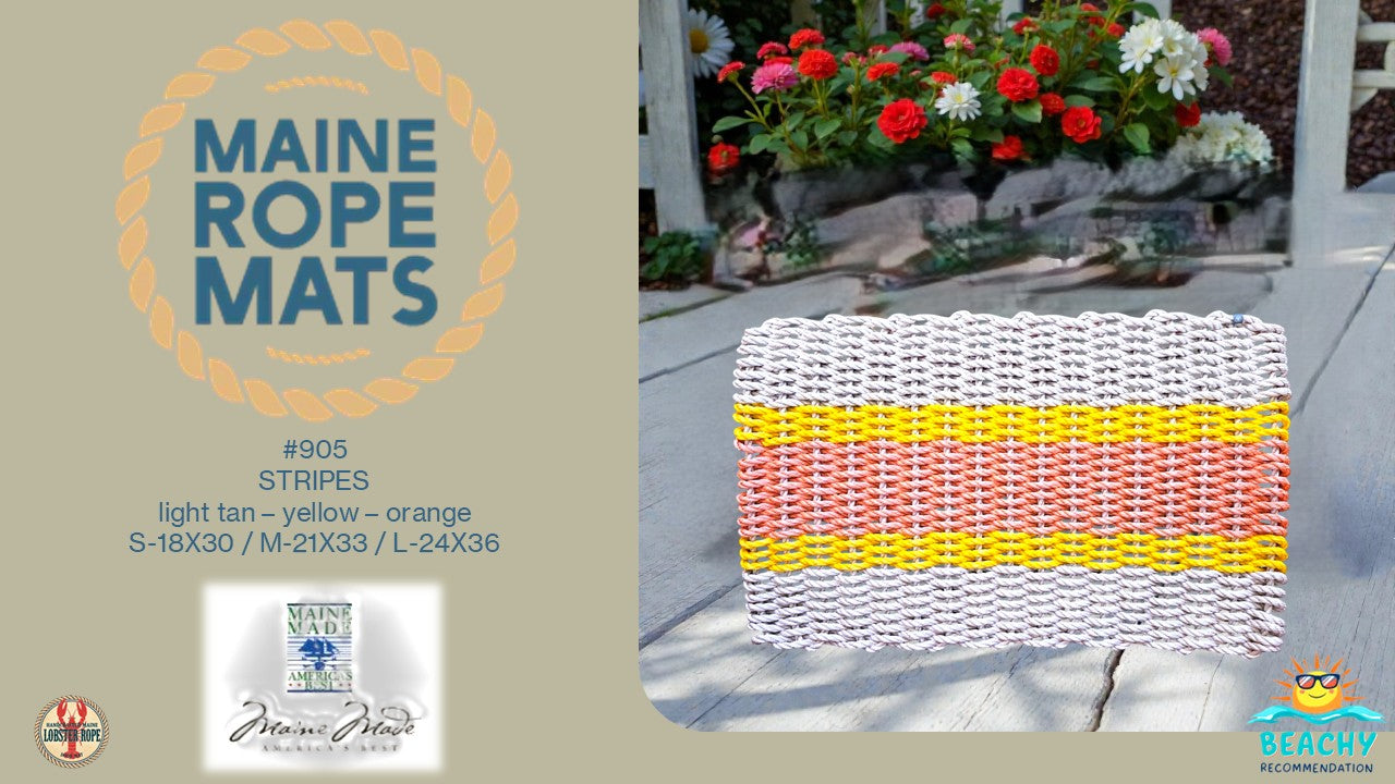 905 - Handcrafted Woven Maine Rope Door Mat