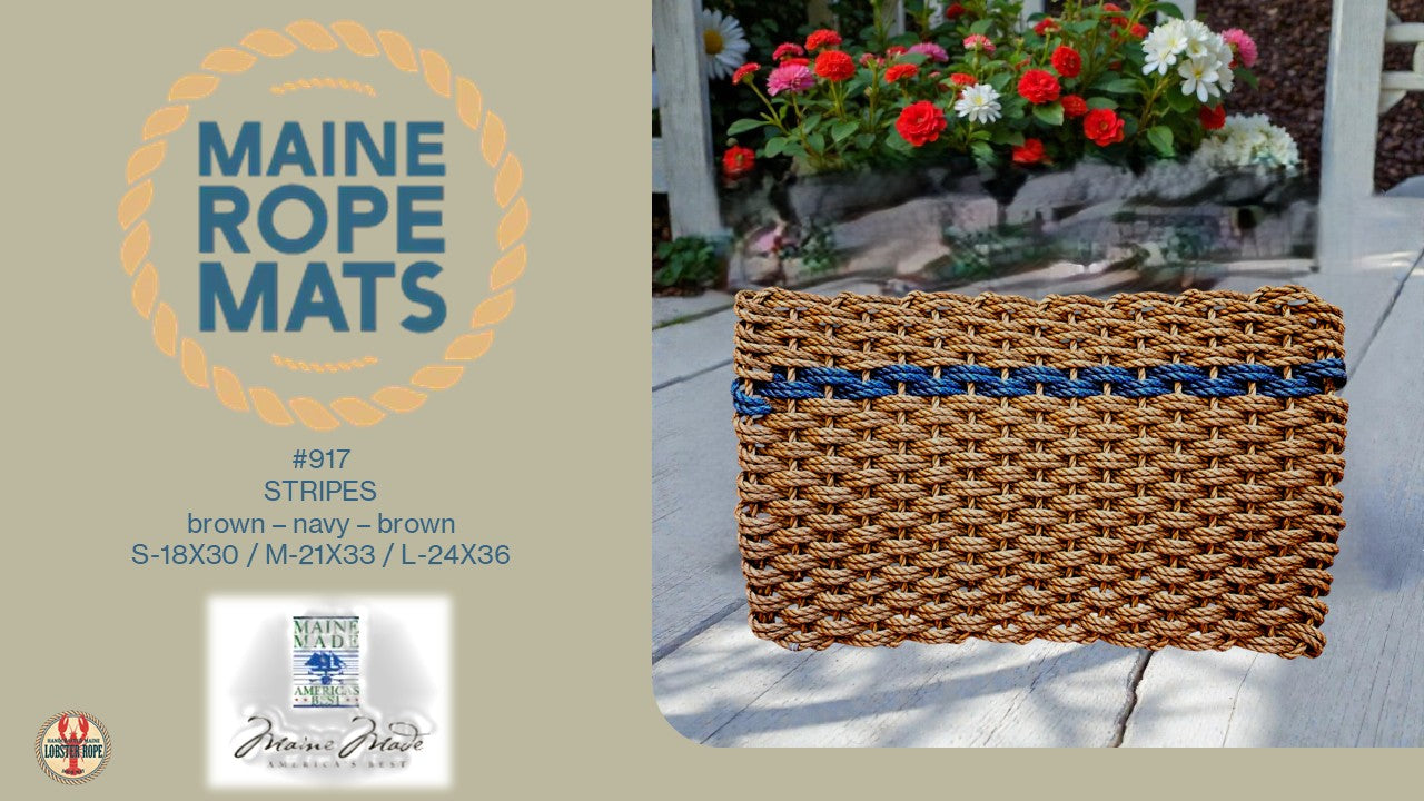 917 - Handcrafted Woven Maine Rope Door Mat