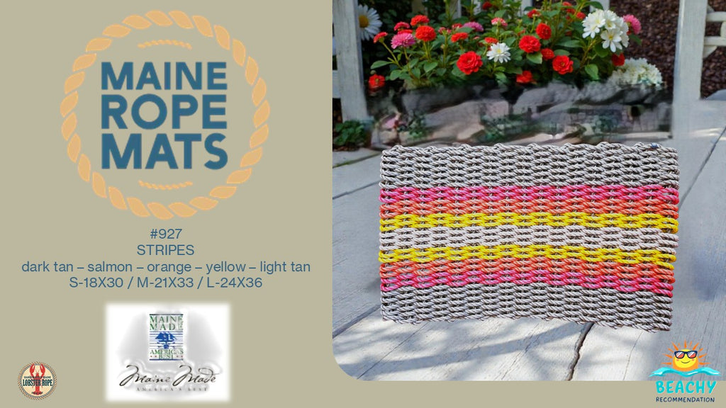 927 - Handcrafted Woven Maine Rope Door Mat