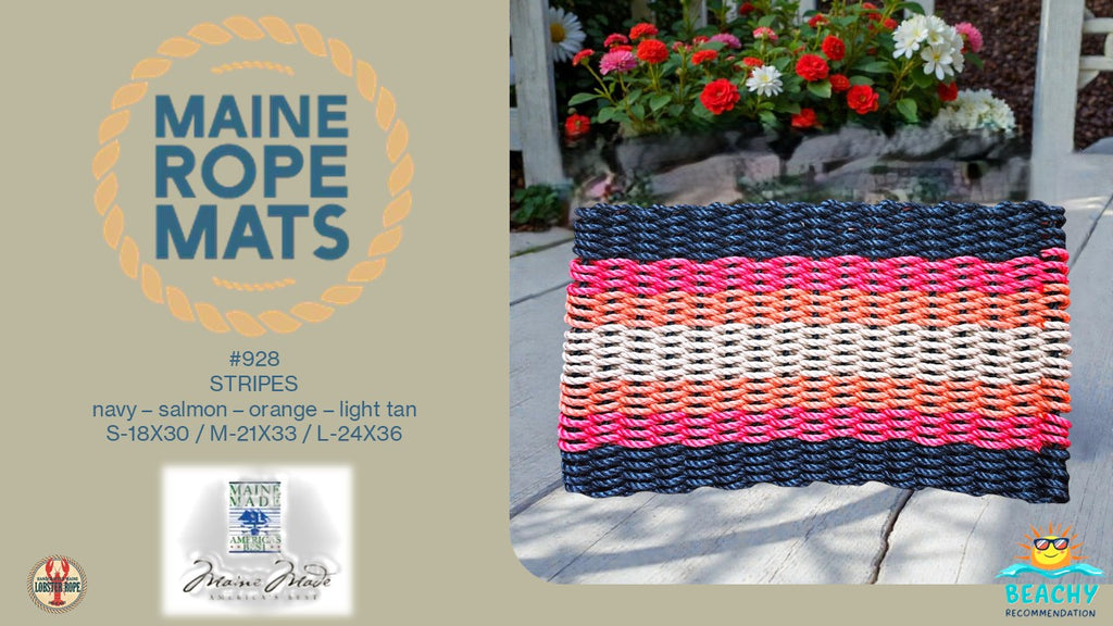 928 - Handcrafted Woven Maine Rope Door Mat