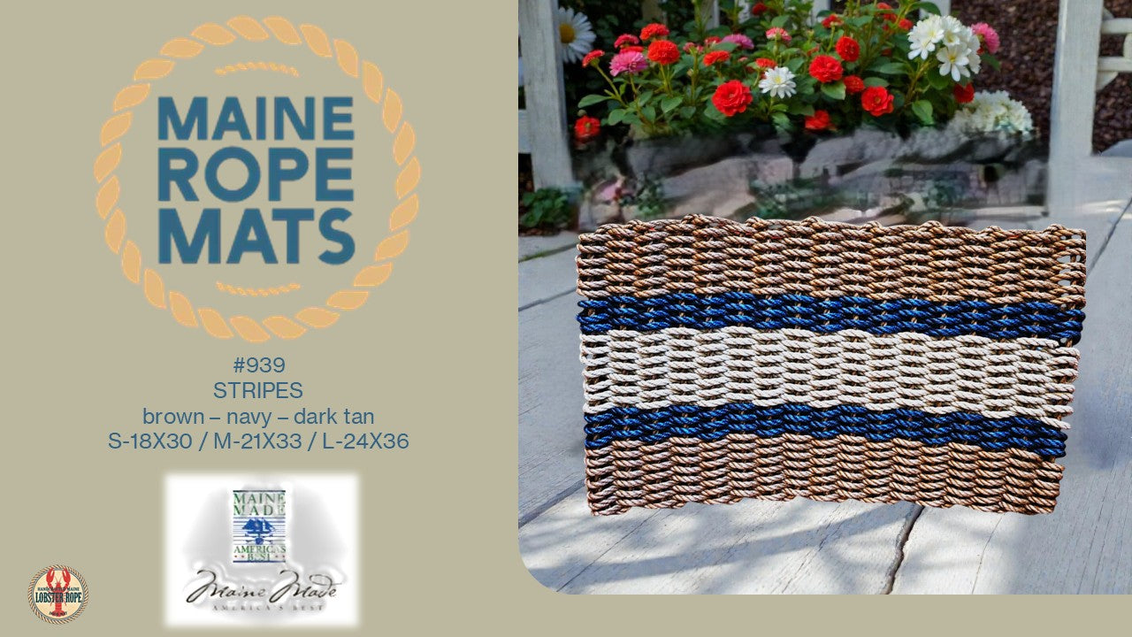 939 - Handcrafted Woven Maine Rope Door Mat