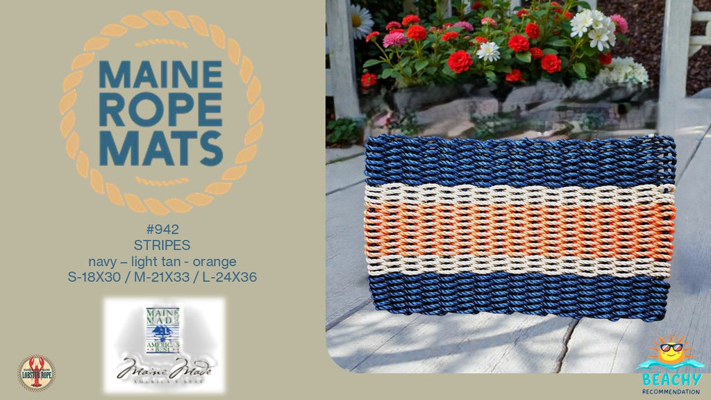 942 - Handcrafted Woven Maine Rope Door Mat
