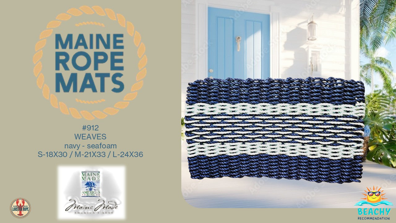 CW 912- Handcrafted Woven Maine Rope Door Mat