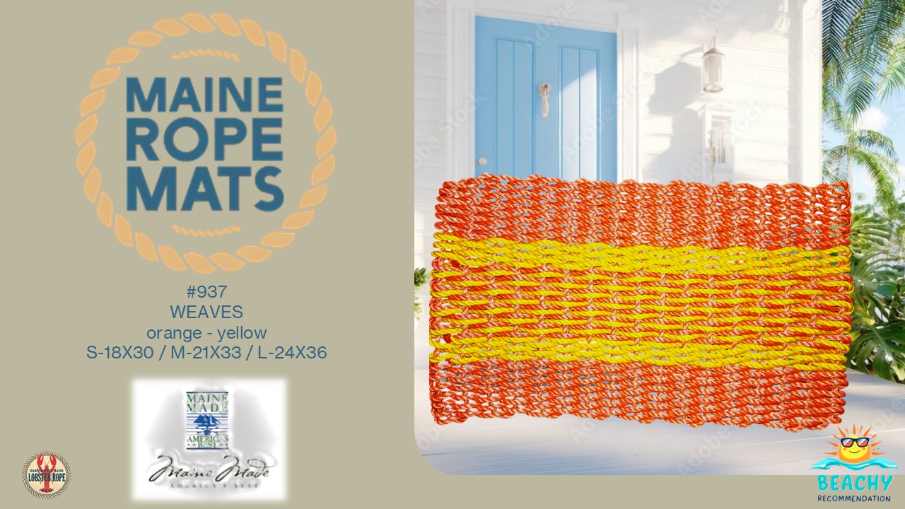 CW 937 - Handcrafted Woven Maine Rope Door Mat