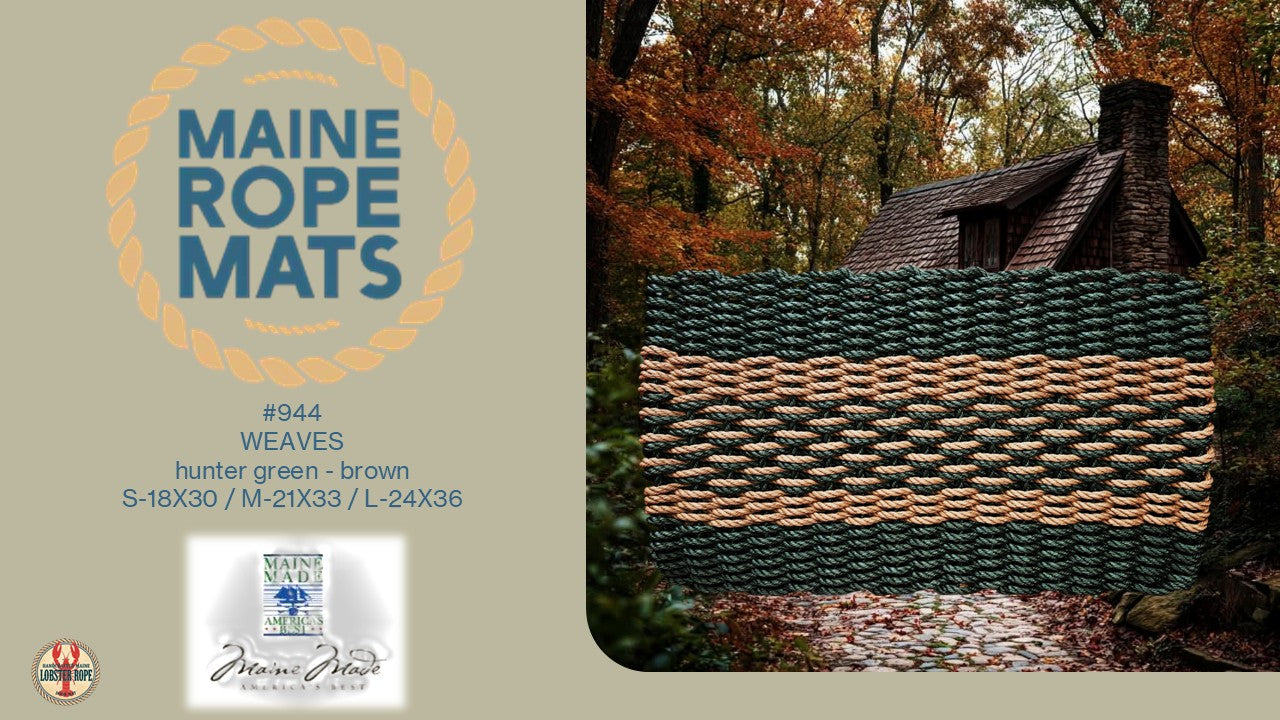 CW 944- Handcrafted Woven Maine Rope Door Mat