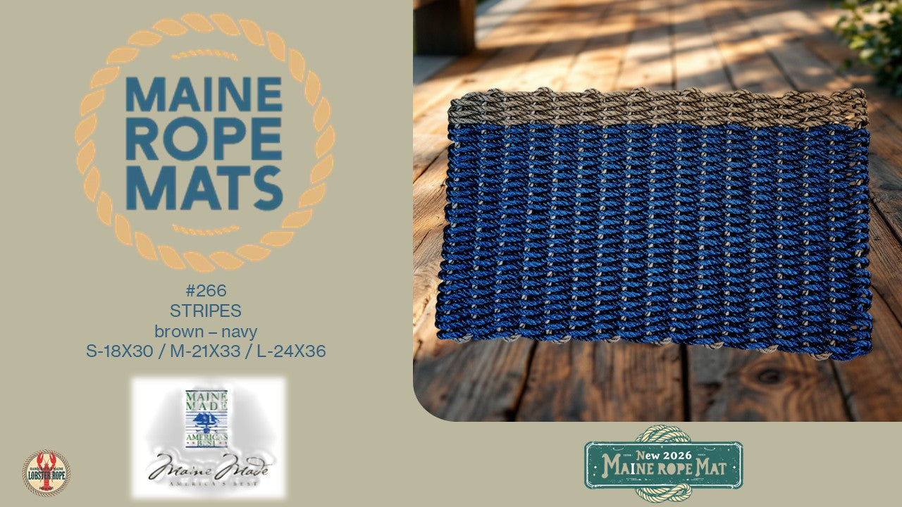 266 - Handcrafted Woven Maine Rope Door Mat