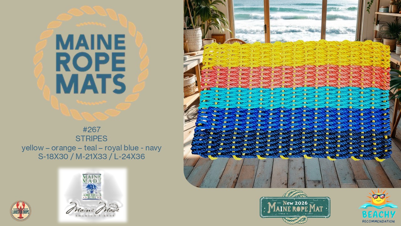 267 - Handcrafted Woven Maine Rope Door Mat