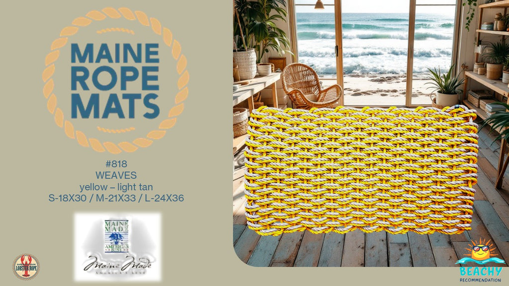 DW 818 - Handcrafted Woven Maine Rope Door Mat