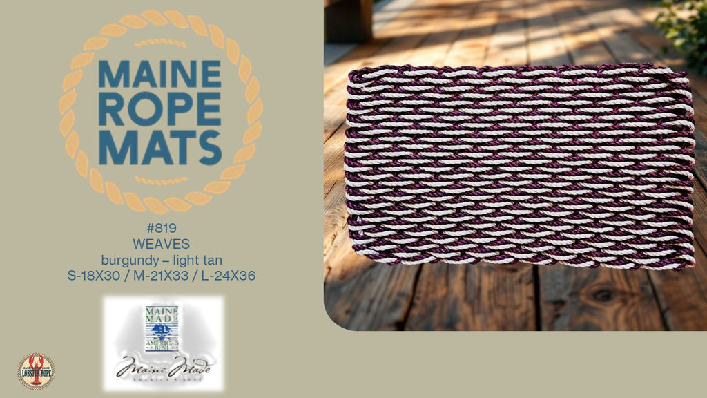 DW 819 - Handcrafted Woven Maine Rope Door Mat