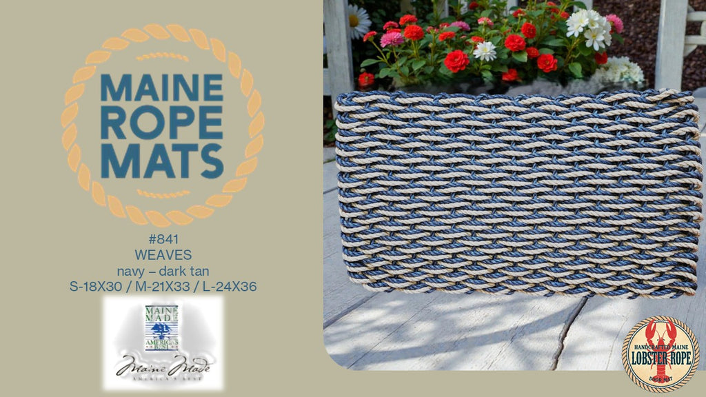 DW 841 - Handcrafted Woven Maine Rope Door Mat