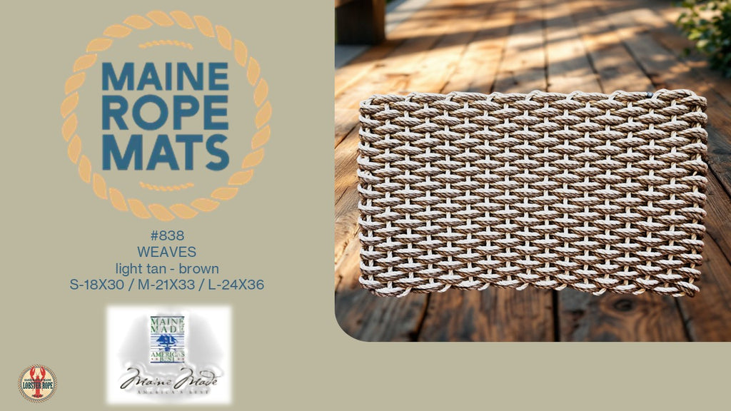 DW 838 - Handcrafted Woven Maine Rope Door Mat
