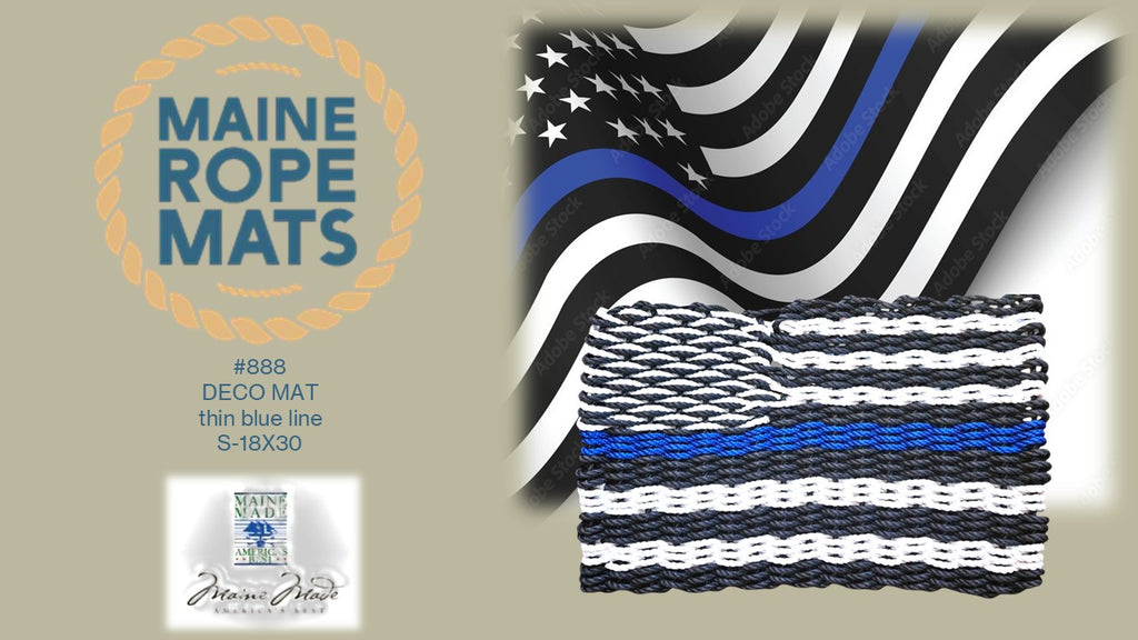 FLAG MAT - Handcrafted Woven Maine Rope Door Mat