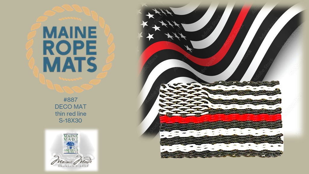 FLAG MAT - Handcrafted Woven Maine Rope Door Mat