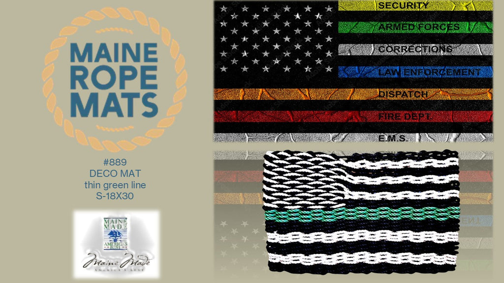 FLAG MAT - Handcrafted Woven Maine Rope Door Mat