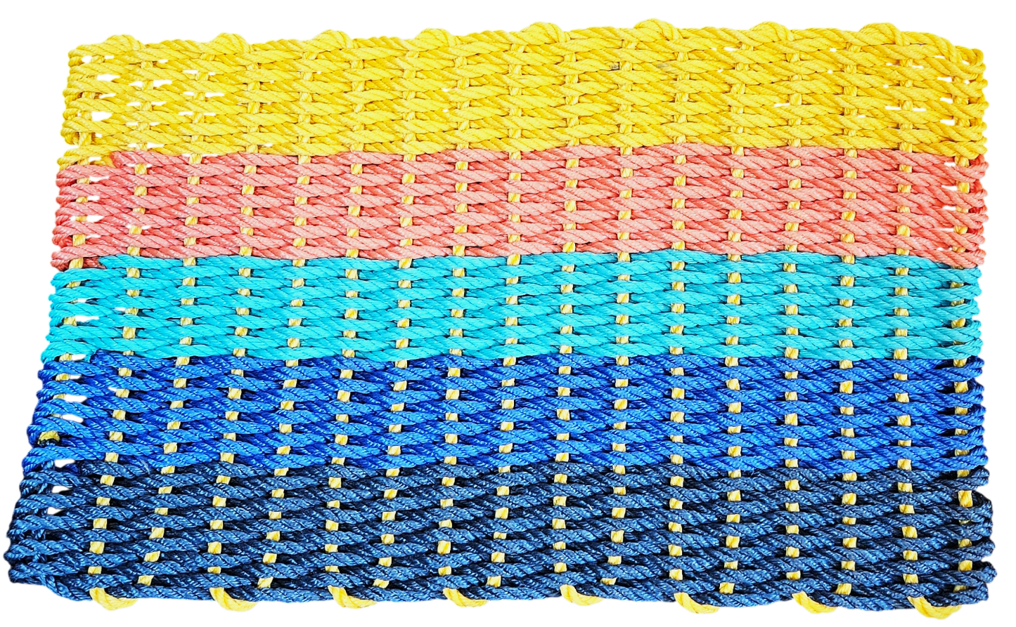 267 - Handcrafted Woven Maine Rope Door Mat