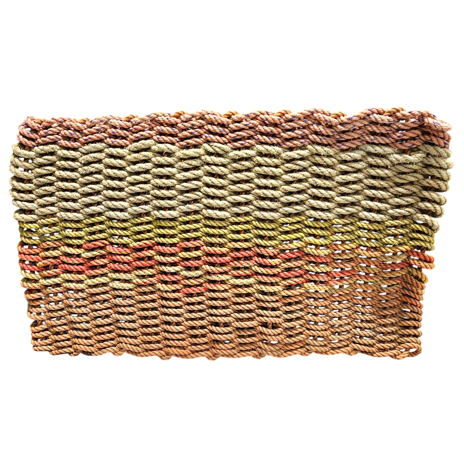 UPCYCLED - Handcrafted Woven Maine Rope Door Mat