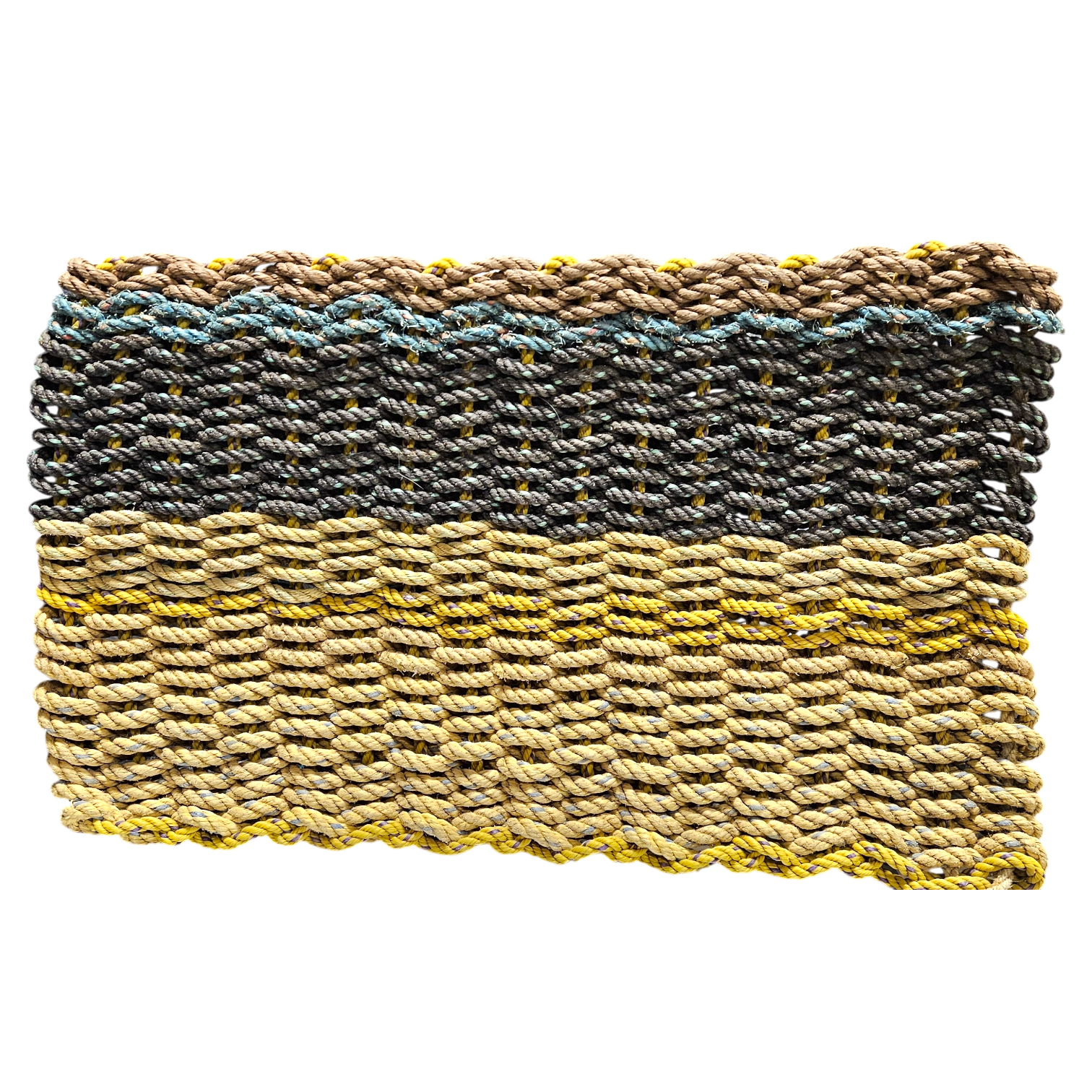 UPCYCLED - Handcrafted Woven Maine Rope Door Mat