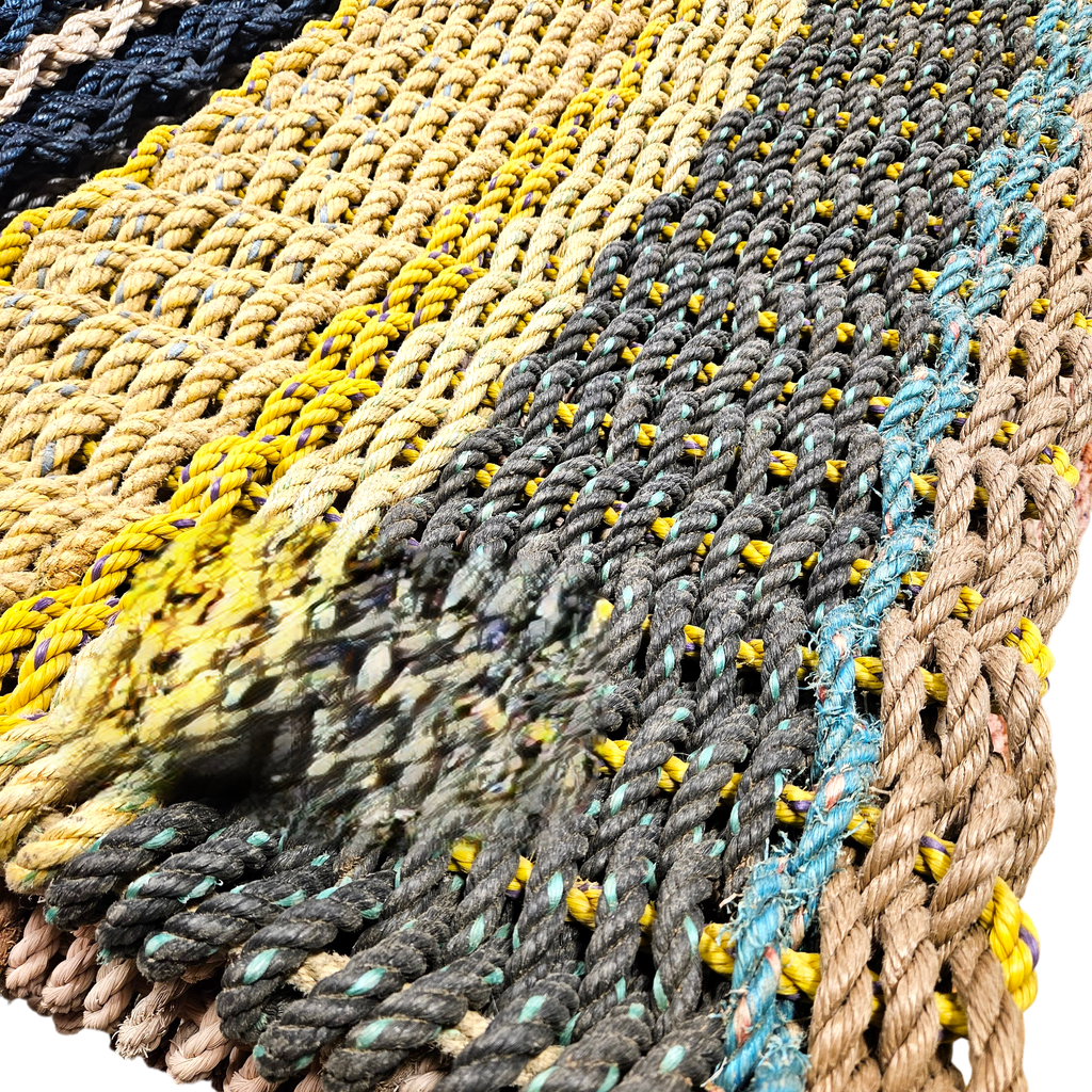 UPCYCLED - Handcrafted Woven Maine Rope Door Mat